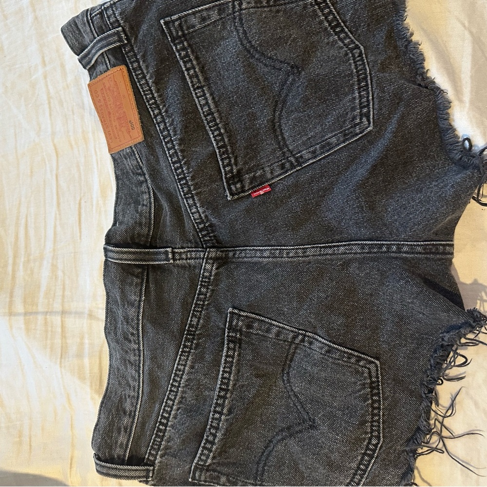 Black Levi Jean shorts